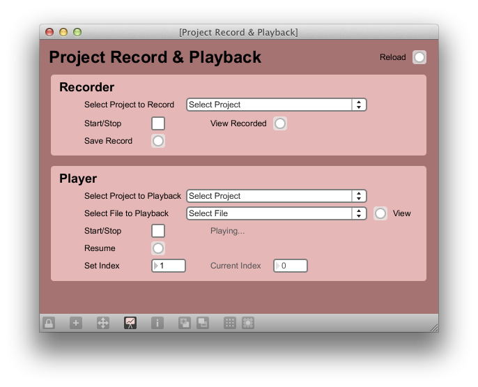 Record & Playback window